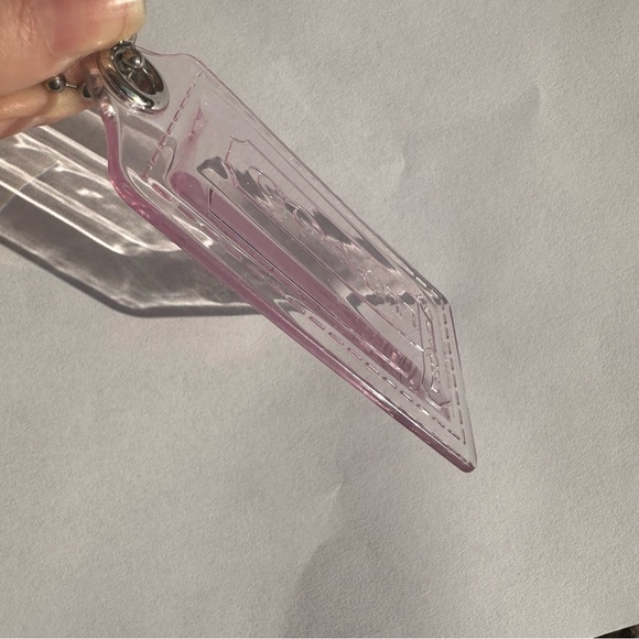 Leather and Acrylic Set of Coach Hang Tags Purse Charms - Picture 5 of 6